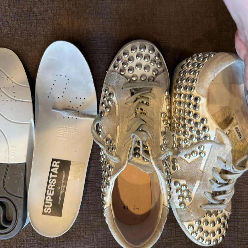 Golden Goose size41 Sneakers with silver studs- barely worn - Picture 8 of 8